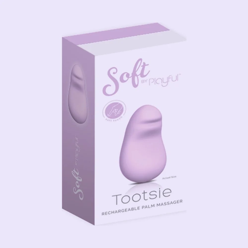 Soft by Playful Tootsie Rechargeable Palm Massager Purple