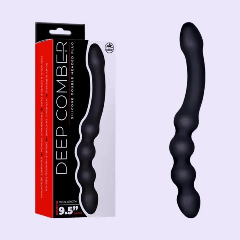 Deep Comber Silicone Double Headed Plug [Black]
