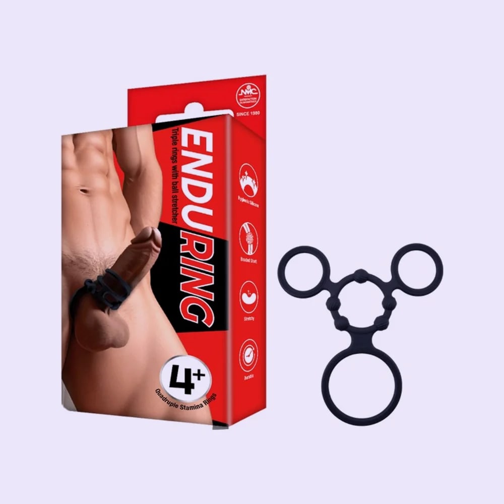 Endu Triple Ring With Ball Stretcher (Black)