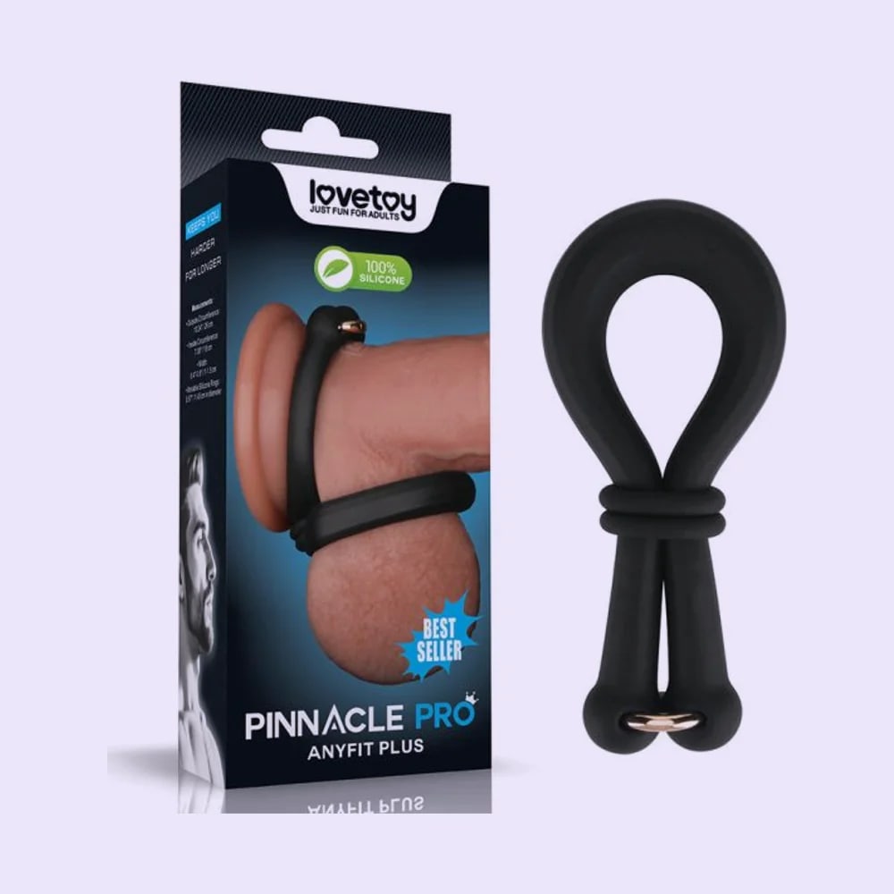 Pinnacle Pro Anyfit Plus Stretcher - Black Adjustable Cock Ring