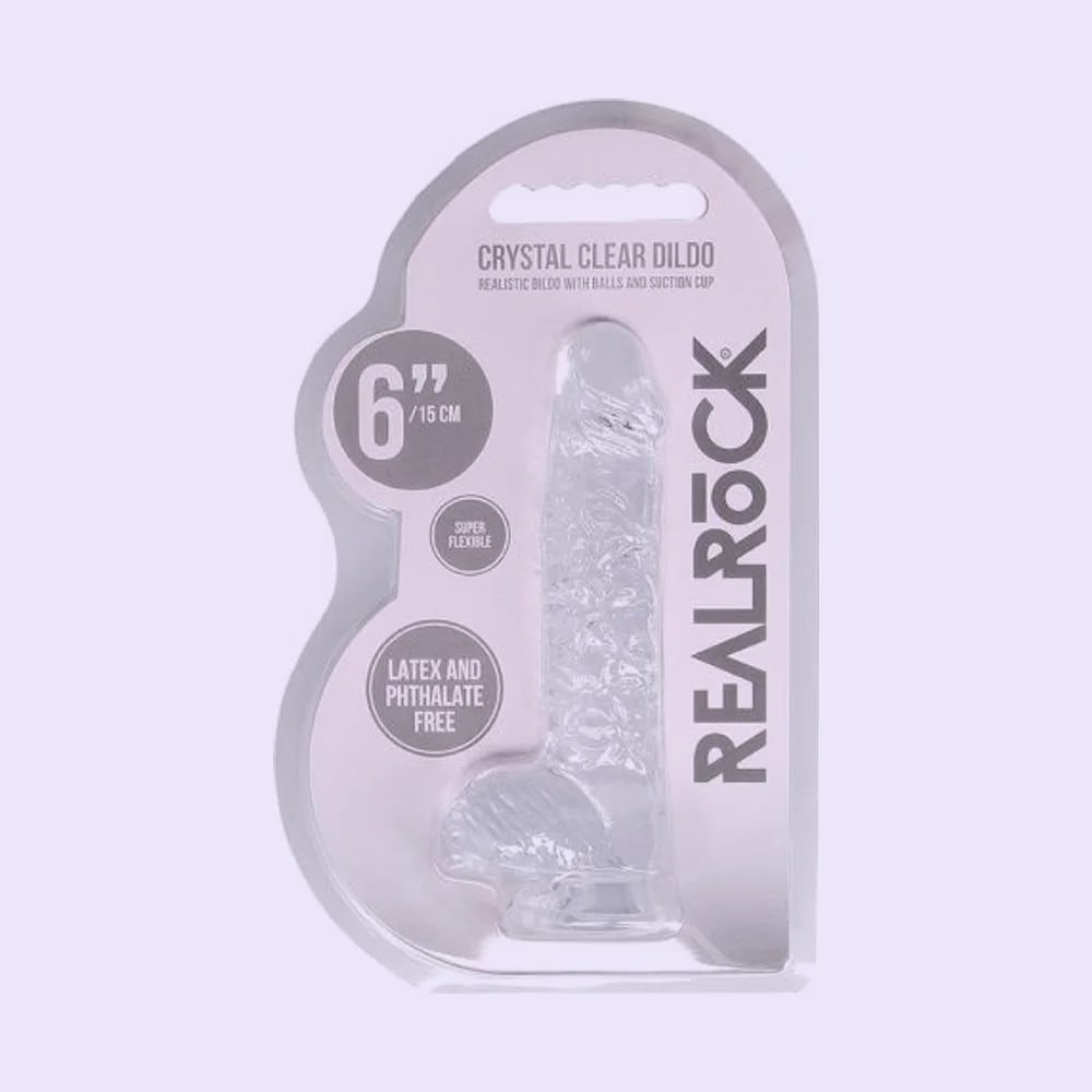 Realrock 6 Inch Crystal Clear Dildo