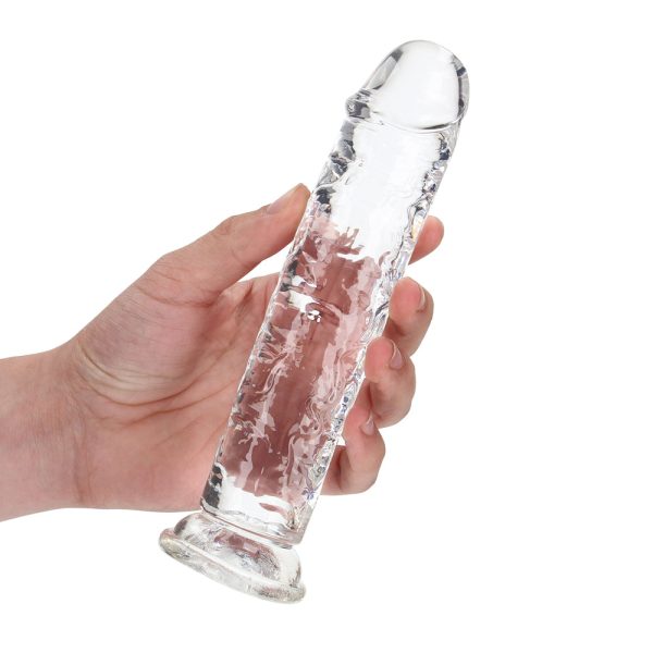 REALROCK 7'' Crystal Clear Dildo with Balls (Clear) - Image 2