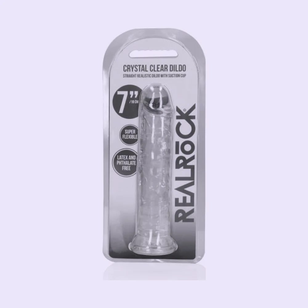 REALROCK Crystal Clear 7 Inch Clear Dildo