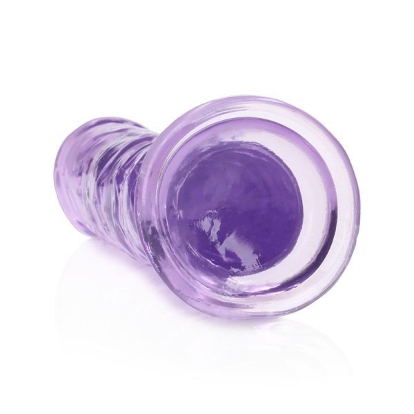 REALROCK 7'' Crystal Clear Dildo with Balls (Purple) - Image 4
