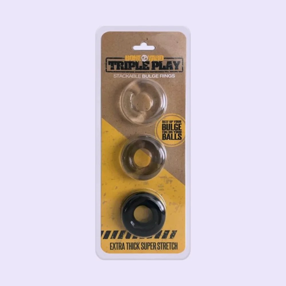 Boneyard Triple Play Cock Rings [3pk]